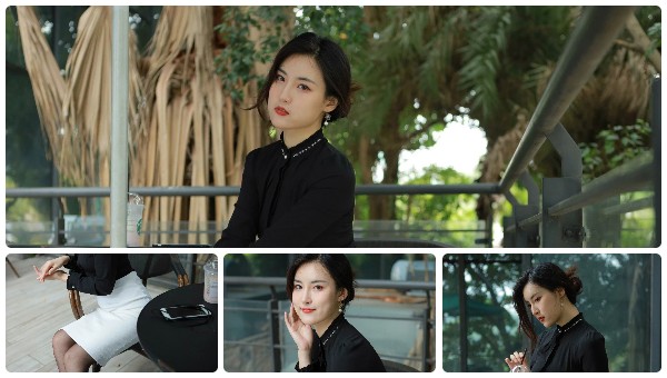 Gái xinh trong bộ đồ công sở kín đáo mà gợi cảm