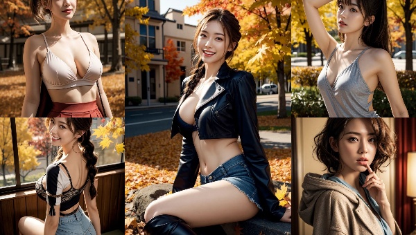 Một cô gái cực xinh trong khu rừng mùa thu là như thế nào?