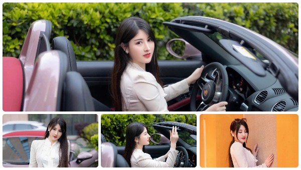 Gái xinh với khuôn mặt cực kì sắc nét bên siêu xe phim sex khong che