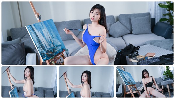 Gái xinh với cây bút vẽ phim sex khong che